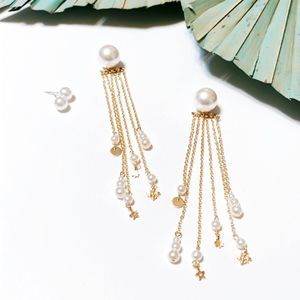 Pearl drop earrings #235